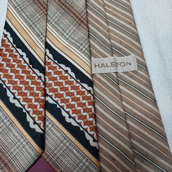 Men's Ties Lot of 6 Vintage Halston Puccini Wembley Regal Regalon Necktie Men - Picture 6 of 9